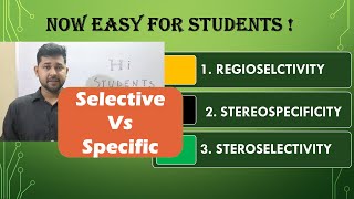 Regioselectivity Stereospecificity and Stereoselectivity  Chemistry In English [upl. by Orbadiah]