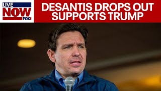 DeSantis drops out endorses Trump days before New Hampshire primary  LiveNOW from FOX [upl. by Ettenav]