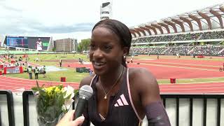 Cyréna Samba Mayela Womens 100m Hurdles 1st Place Eugene Diamond League Nike Prefontaine Class [upl. by Bradway]