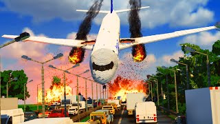 Realistic Plane Crash Landing Accidents 😱 Teardown [upl. by Rahs32]