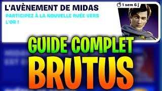 Guide Complet des Défi et tu Brutus Fortnite Tuto Astuce Quête Avènement de Midas Saison 2 [upl. by Hadeehsar]