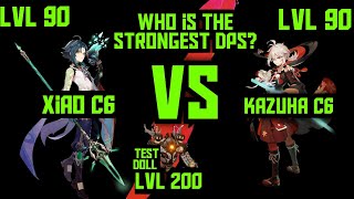 Xiao C6 vs Kazuha C6 Battle of the Fierce DPS Units  Genshin Impact [upl. by Fanya293]