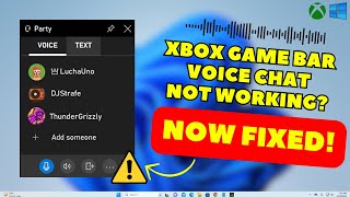 Fix Xbox Game Bar Voice Chat Not Working In Windows 1110 2024 EDITION [upl. by Nireil]