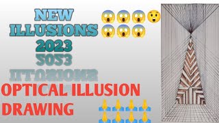 how to draw a obstacle illusion dance of illusionsanamorfic illusion drawing3d illusion drawing [upl. by Hudson]