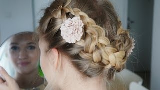 Tuto coiffure  Couronne tressée [upl. by Dulce773]