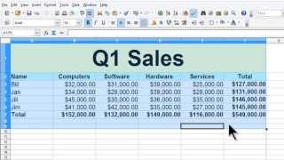 OpenOffice Calc 4 Tutorial 8  Worksheet Example  Sales Calculation Spreadsheet [upl. by Avid600]