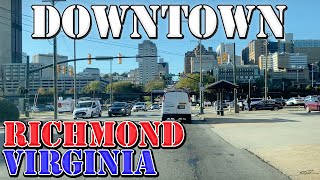 Richmond  Virginia  4K Downtown Drive [upl. by Dixie829]