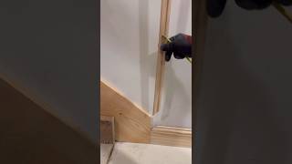 Baseboard transition to skirting board 👉 Gpr3Carpentry🔨 viral carpentry construction tips [upl. by Ardnuek224]