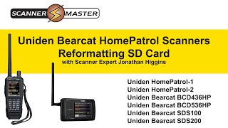 Uniden HomePatrol Series Scanners  Reformatting SD Card [upl. by Atikehs]