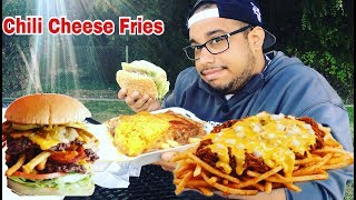 ⚠️ Cheesy Chili Cheese Fries MUKBANG  Cheeseburger  French Fries  Burger  cheese STORYTIME [upl. by Nyvek186]