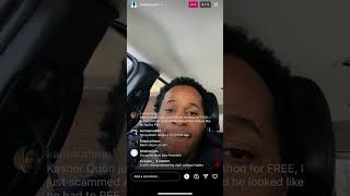 Kasher quon on ig live talking about teejayx6 after he got exposed [upl. by Fayette]