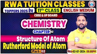 CBSE Class 11 Chemistry Chapter 2  Structure Of Atom Rutherford Model of Atom By Sumit Sir [upl. by Bucella]