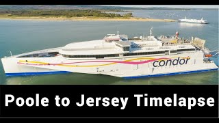 Timelapse of a journey from Poole to Jersey on the Condor Liberation [upl. by Pavel]