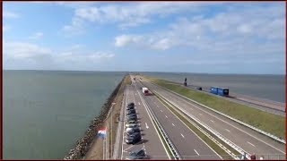 Niederlande Der Abschlussdeich des Ijsselmeers ein spektakuläres Bauwerk Nederland Afsluitdijk [upl. by Fisuoy]