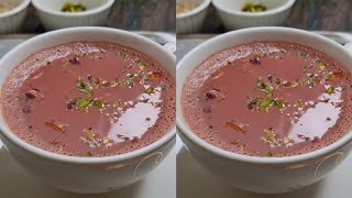 Kashmiri Pink Tea  Pink Tea Recipe  Gulabi Chai By Cook with Lubna [upl. by Ariaes]