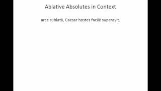 Latin Grammar  Ablative Absolutes [upl. by Krell]