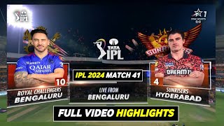 SRH vs RCB Highlights 2024  IPL 2024 Hyderabad vs Bangalore Highlights  RCB vs SRH Highlights 2024 [upl. by Norford]