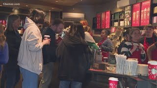 Thousands for Starbucks employees are walking off as they call for a union [upl. by Ruffina861]