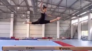 Larisa Iordache Comeback Training for Tokyo 2021 [upl. by Akirat]