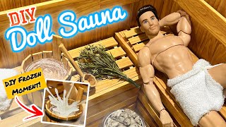 How to Make a Sauna for Barbies  Doll DIY and Craft [upl. by Neelyhtak]