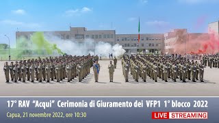 Giuramento dei Volontari in Ferma Prefissata di 1 anno VFP1 del 1° Blocco 2022 [upl. by Lea]