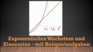 Exponentielles Wachstum und Zinseszins  Mit Beispielaufgaben  Mathe einfach erklärt [upl. by Acemaj341]