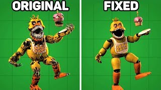 Fixed VS Original Animatronics in Five Nights at Freddys 1 [upl. by Dronski524]