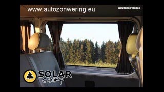 Gordijnen op rails VW Volkswagen T5 Transporter wwwautozonweringeu [upl. by Thorley]