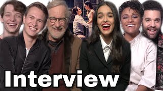 WEST SIDE STORY Cast Interviews Spielberg Rachel Zegler Ansel Elgort Mike Faist Ariana DeBose [upl. by Asenaj]