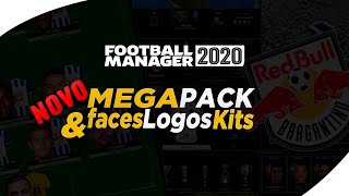 MEGAPACK lOGOS FACESamp KITS ATUALIZADO  FOOTBALL MANAGER 2020 [upl. by Cohlette]