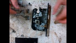 Reconstructing a door lock mechanism [upl. by Hyps]