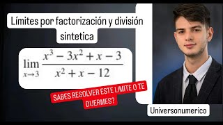 Limites por factorizacion y division sintetica [upl. by Oflunra509]