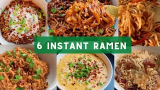 6 Instant Ramen Recipes 🍜 🔥 ASMR  Easy amp Cheap Ramen Under 2 [upl. by Fiertz]