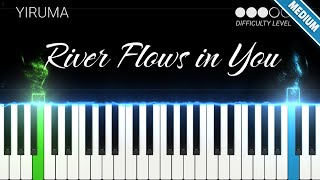 River Flows in You  Yiruma  INTERMEDIATE Piano Tutorial [upl. by Sackville35]