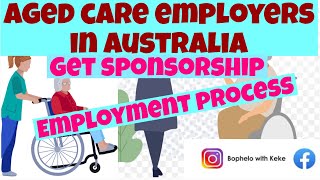 HOW TO FIND AGED CARE EMPLOYERS IN AUSTRALIA get sponsorshipemployment process [upl. by Attoynek]