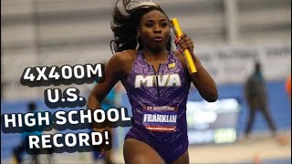 New High School Girls 4x400m National Record Montverde Academy Bests Record That Stood For 20 YEARS [upl. by Sarkaria897]