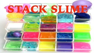 Stack Slime and Putty Rainbow  Fun Color Slime Types [upl. by Curr210]