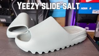 Adidas Yeezy Slide Salt On Feet Review [upl. by Morrissey8]