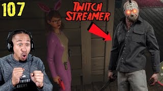 HEAD TO HEAD w TWITCH STREAMER Friday the 13th Gameplay 107 [upl. by Randolph572]