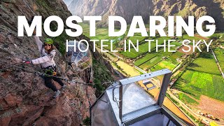 The Most DARING Hotel in the SKY  Peru Sky Lodge [upl. by Celinda]