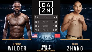 DEONTAY WILDER vs ZHILEI ZHANG FULL FIGHT [upl. by Jea]