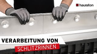 Verarbeitung von Schlitzrinnen  Entwässerungsrinnen für hohe optische Ansprüche [upl. by Lobiv]