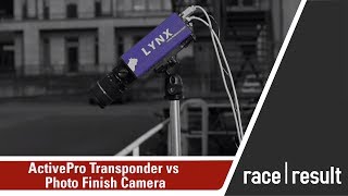 Comparison of the ActivePro transponder with a photo finish camera [upl. by Nivrek]