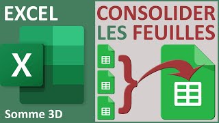 Consolidation de plusieurs feuilles Excel par formule [upl. by Denoting657]