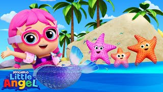 Mermaids Rescue Little Starfish  Little Angel Kids Songs amp Nursery Rhymes [upl. by Aisyat]