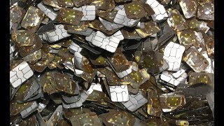 GOLD from cell phone SIM cards PART 2  Smelting [upl. by Goodwin]