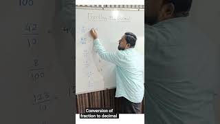 Fraction to Decimal  How to convert fraction to Decimal  decimal fraction shorts [upl. by Yvel789]