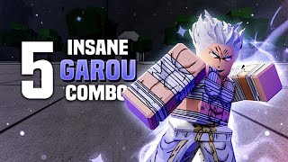 5 INSANE GAROU COMBOS  The Strongest Battlegrounds robloxsaitamabattlegrounds [upl. by Andee288]