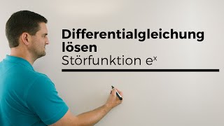 Differentialgleichung lösen linear inhomogen Störfunktion ex Beispiel 2  Mathe by Daniel Jung [upl. by Reffinej]