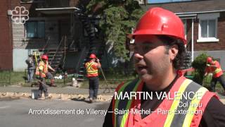 Les premiers trottoirs faits entièrement par les cols bleus de la Ville de Montréal [upl. by Carissa]